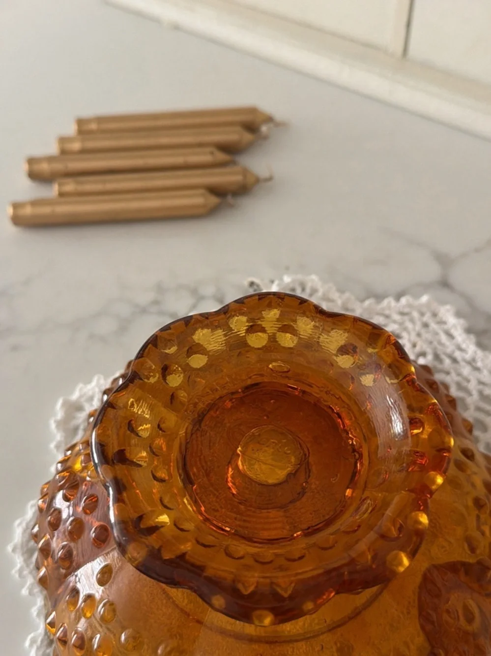 Fenton compote hobnail paired